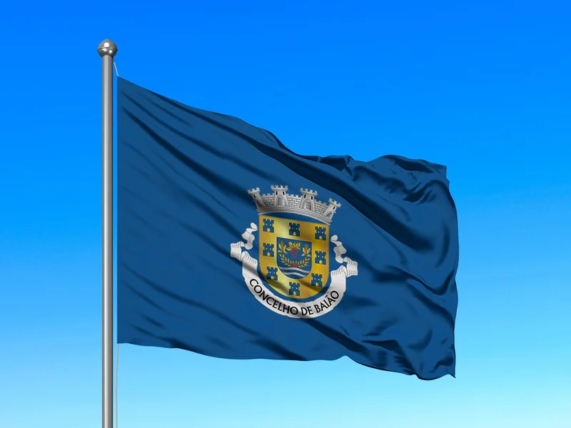 Bandeira do Município de Baião em mastro