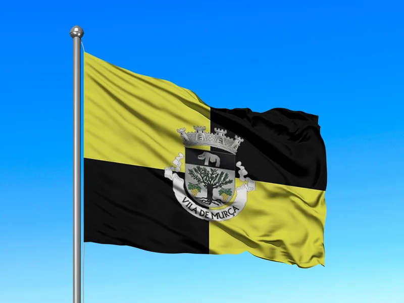 Bandeira do Município de Murça em mastro